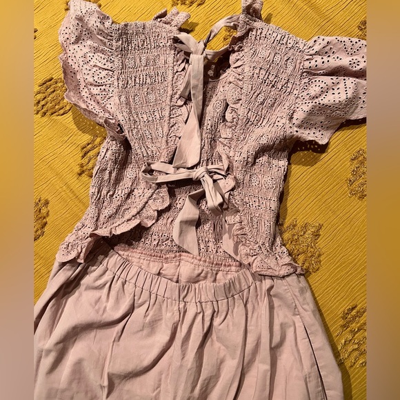 Sea New York Backless Eyelet maxi dress with in Dusty Rose size 10 - Picture 7 of 7